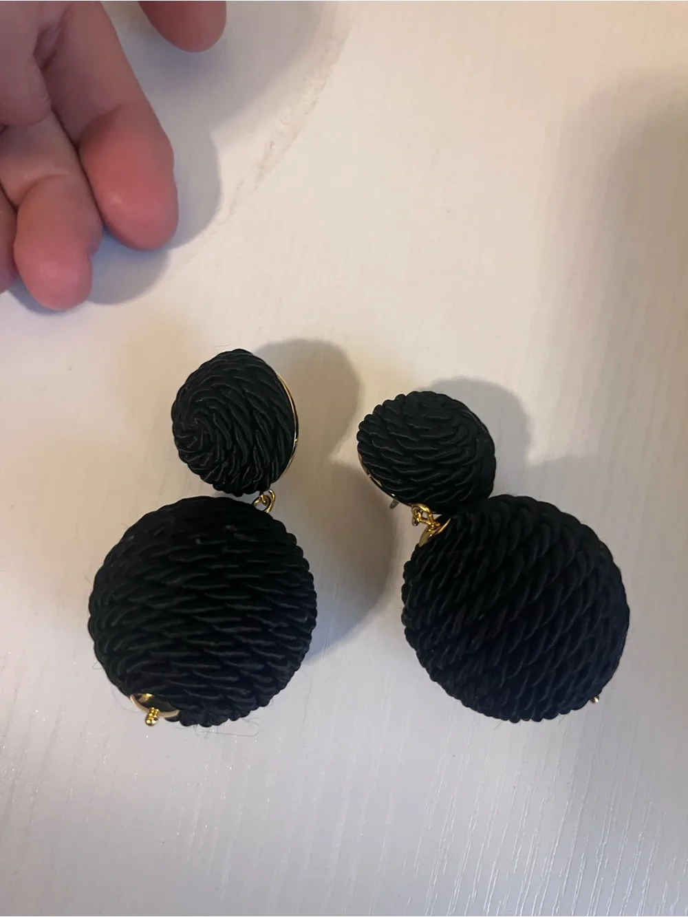 Tuckernuck Black Rope Double-Drop Earrings
